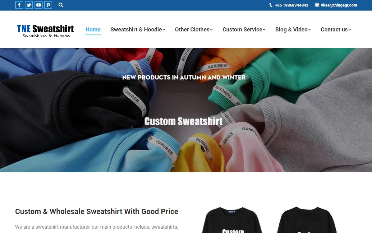 Custom High Quality Sweatshirt Manufacturer China